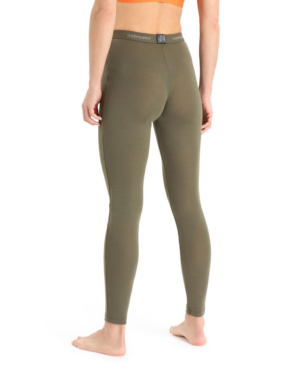 Base Layers Icebreaker Merino 175 Everyday Thermal Leggings Damskie Oliwkowe | PL 1048ILHS